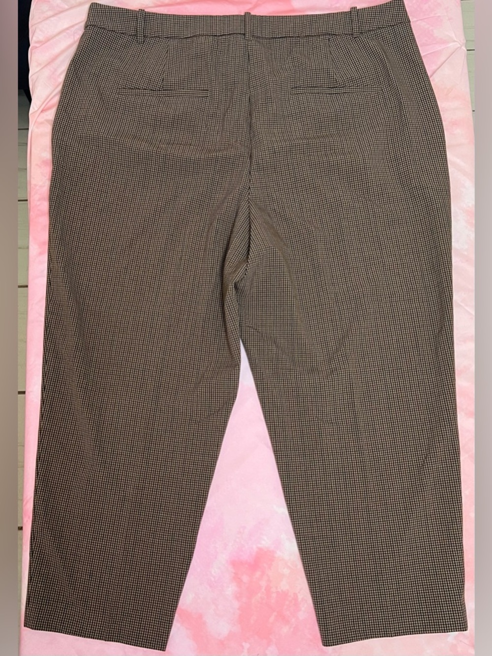 NWT Women's Tapered Ankle Pants - A New Day™ Brown Plaid SIZE 20 - Picture 7 of 8